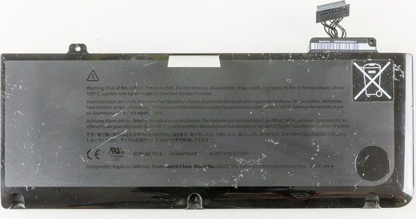 Baterie internă Li-Polimer plată, de MacBook Pro A1278, cu inscripția Li-ion Polymer
